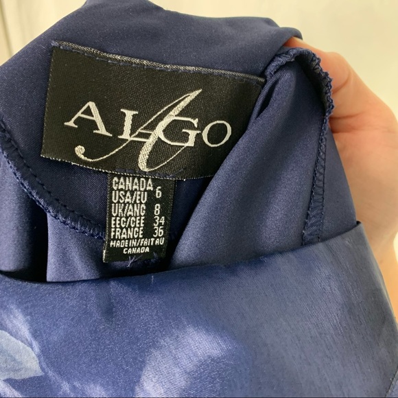 algo medium navy blue floral maxi dress - Picture 14 of 14